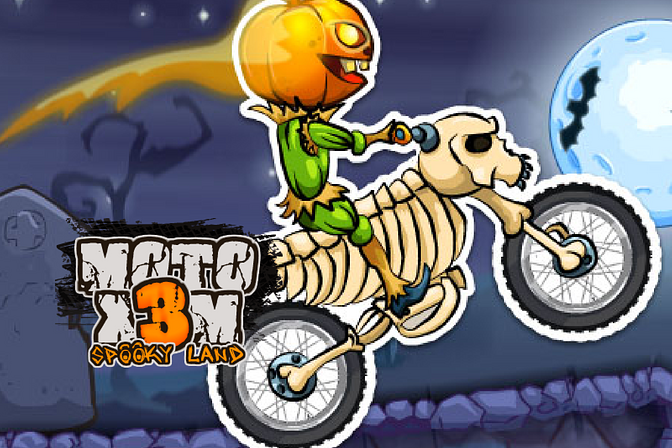 Jogo Moto X3M Spooky Land no Jogos 360