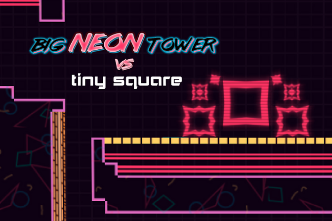 Big Neon Tower vs Tiny Square - Online Game - Play for Free
