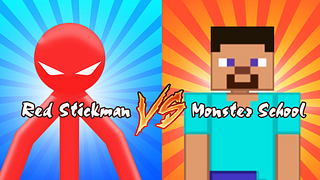 Red Stickman vs Monster School 🕹️ Play on CrazyGames