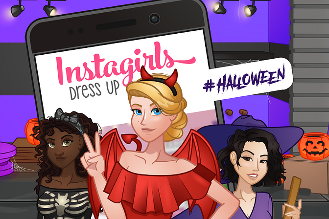 INSTAGIRLS HALLOWEEN DRESS UP jogo online gratuito em