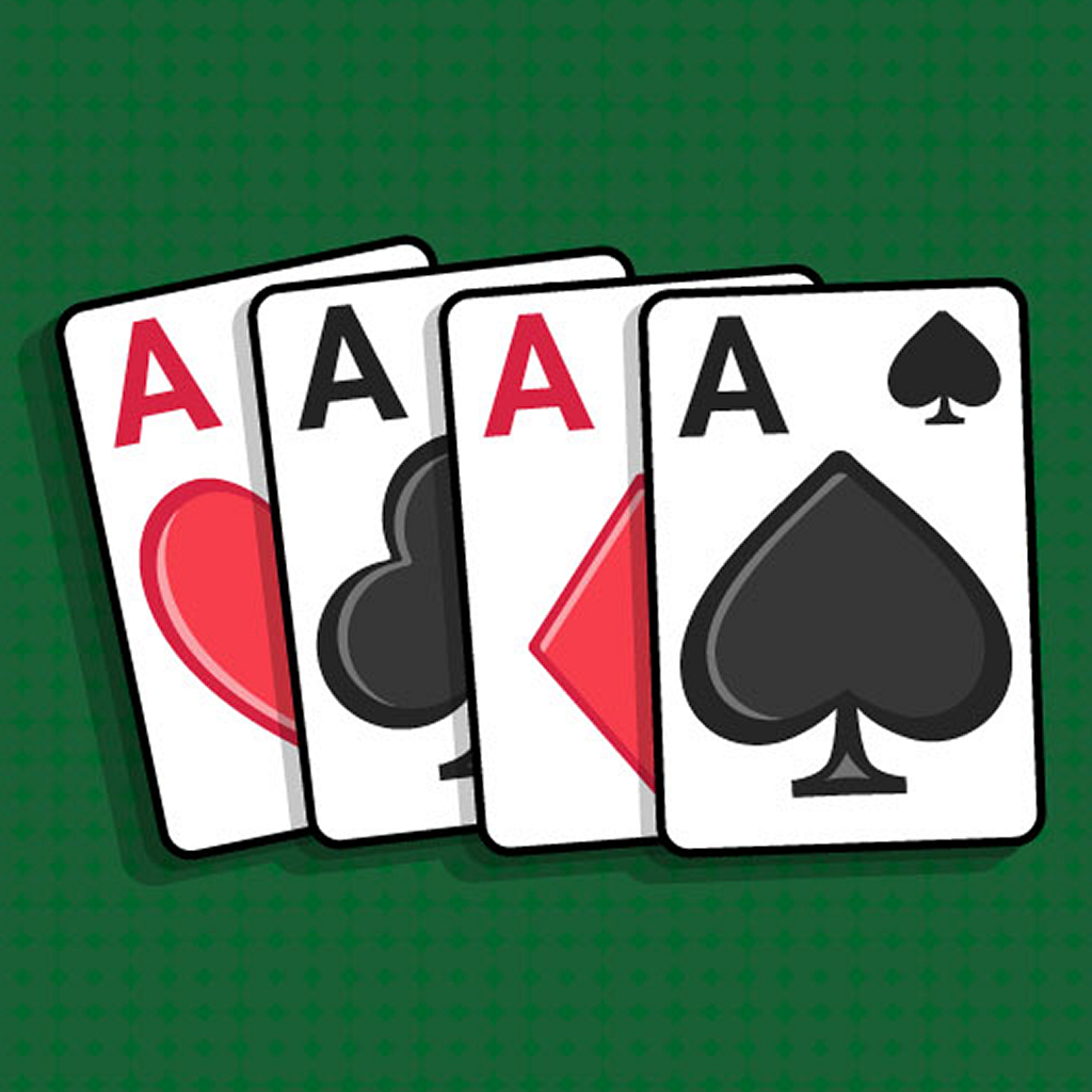 Stack the cards from Ace to King in Poki Klondike Solitaire